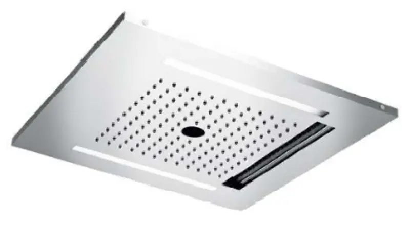 SB Wire-Twist Regnbruser indbygget med kromoterapi belysning fuldstændig rustfrit stål 1208955376