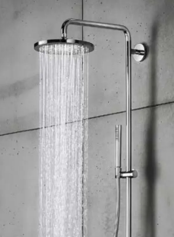 SB Rund Messing Regnbruser Hovedbruser 20 cm Mat Hvid 1208955604