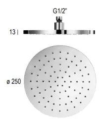 SB Round regnbruser hovedbruser plastik 25 cm Mat Sort 1208955606