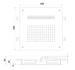 SB Wire Temptation XL Indbygningsregnbruser 2-strålet Mat Hvid 1208955673