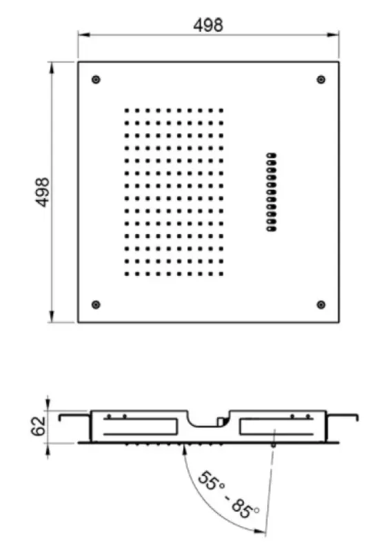 SB Wave Temptation Indbygget Regnbruser 2-stråls Mat Hvid 1208955684