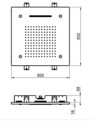 SB Temotion Indbygget Regnbruser 3-strålet PVD Guld 1208955697
