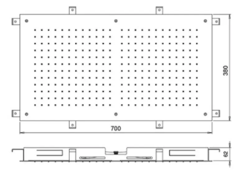 SB Temptation Indbygget regnbruser rektangulær 700x380mm PVD Kobber 1208955703
