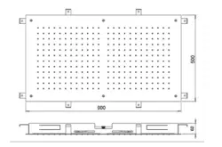 SB Temptation Indbygget Regnbruser rektangulær 900x500mm Mat Sort 1208955711