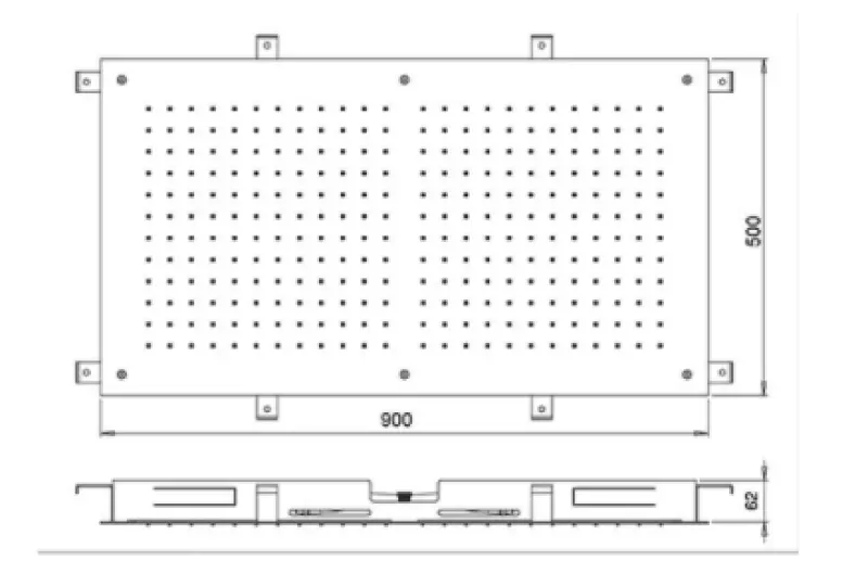 SB Temptation Indbygget Regnbruser rektangulær 900x500mm Mat Sort 1208955711