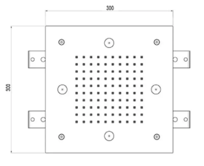SB Mist Temptation indbygget firkantet regnbruser med 2 stråler 30x30cm fuldt rustfrit stål 1208955716