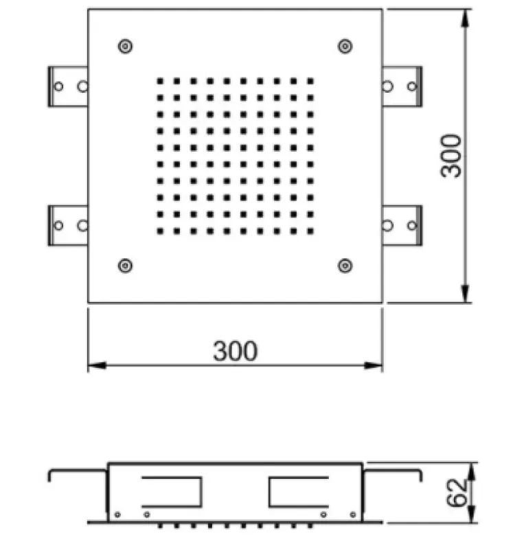 SB Temptation indbygget regnbruser firkantet 30x30 cm fuldstændig rustfrit stål 1208955717