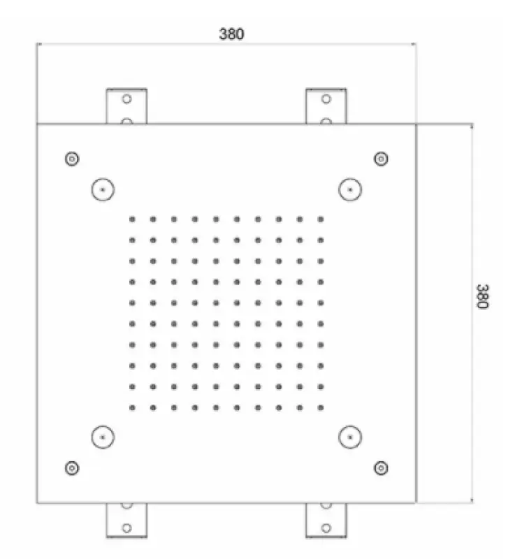 SB Mist Temptation indbygget firkantet regnbruser med 2 stråler 38x38cm fuldt rustfrit stål 1208955718