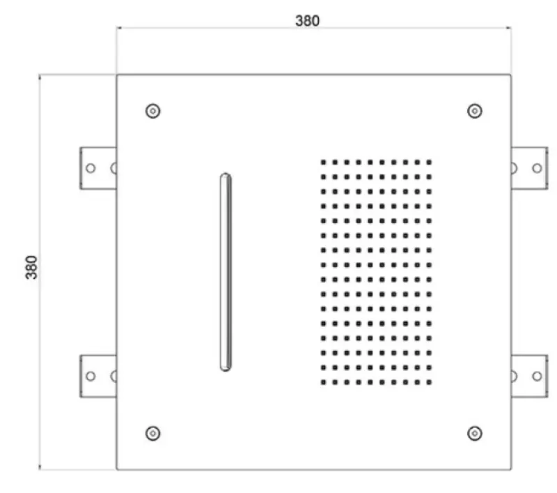 SB Square Regnbruser indbygning 2-stråls Mat Hvid 1208955756