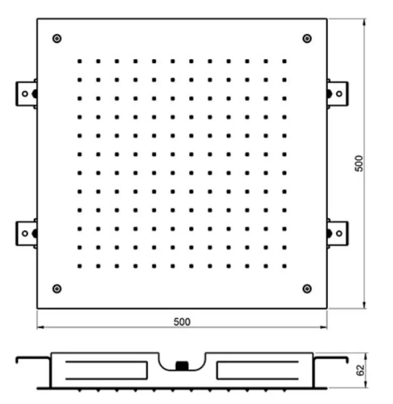 SB Temptation Indbygget Firkantet Regnbruser 50x50cm PVD Gun Metal 1208955779