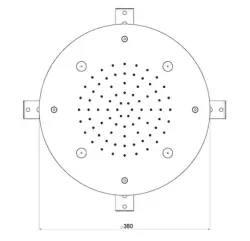 SB Round Mist Regnbruser indbygning Mat Sort 1208955788