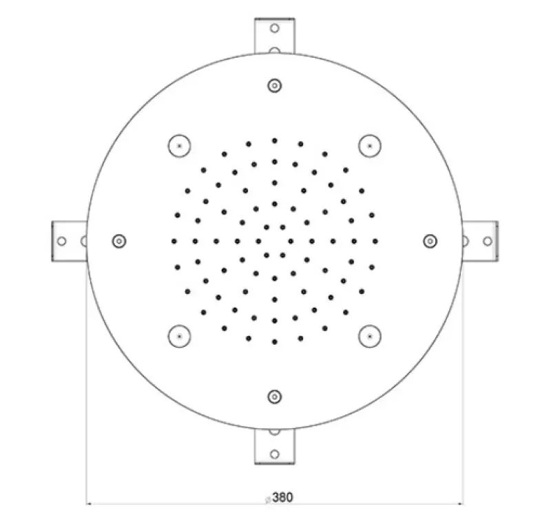 SB Round Mist Indbygningsregnbruser PVD Kobber 1208955795
