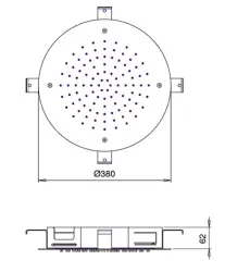 SB Round Temptation Indbygget Regnbruser 38 cm Mat Hvid 1208955801
