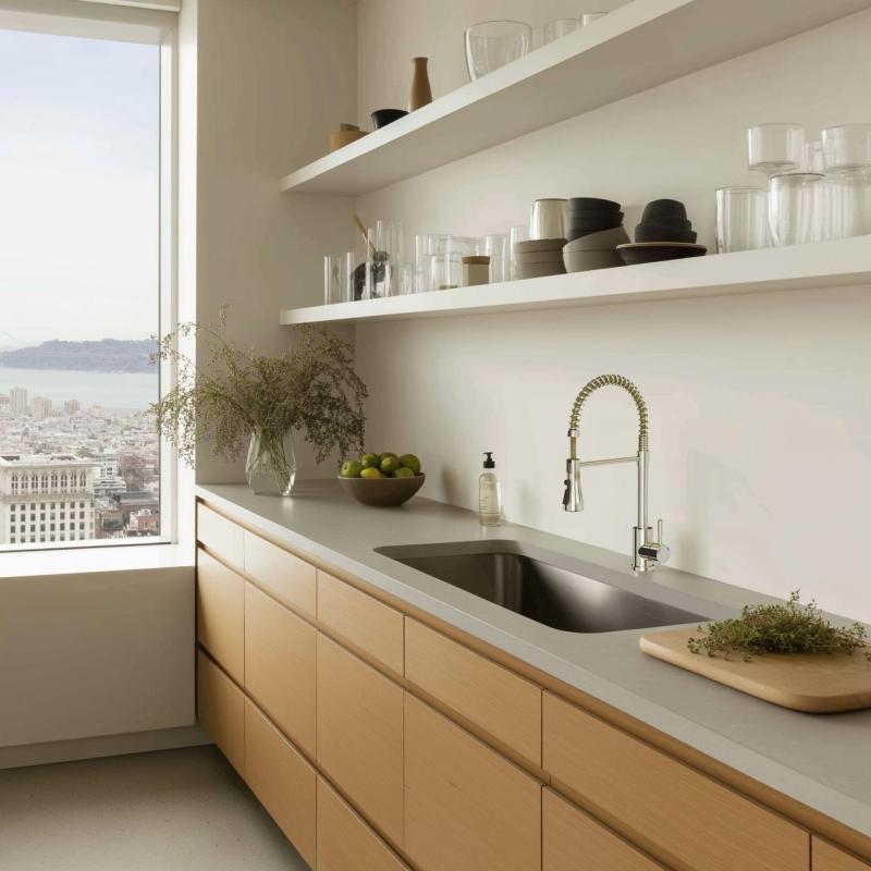 Quadri Derby køkkenarmatur med fleksibel tud og bruser med 2 stråletyper i rustfrit stål 1208955916