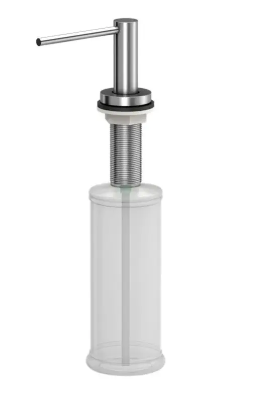 Quadri Swindon Luxe Indbygget Sæbedispenser i rustfrit stål, genopfyldes fra toppen 1208956048