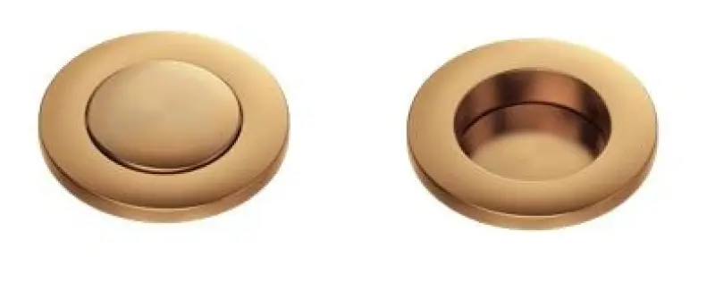 Quadri London kobber afløbssæt til vask inkl. overløb og push-to-open knap kobber 1208956063