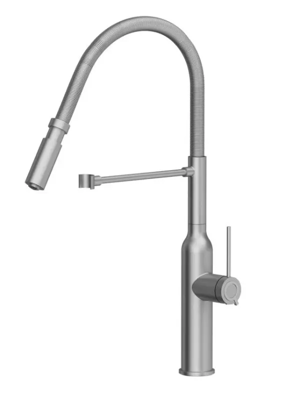 Quadri Stamford høj køkkenarmatur med fleksibel tud i rustfrit stål 1208956080