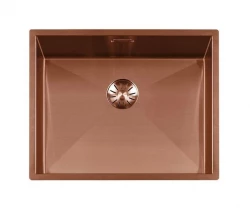 Lorreine 52WT-Kobber bordplade rvs vask kobber 52x42cm til indbygning i keramik eller natursten