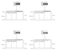 Quadri Minister Dobbelt Vask antracit landlig model 90x62cm med sorte propper 1208956326