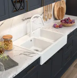Quadri Minister Dobbelt Vask Hvid Landlig Model 90x62cm 1208956327