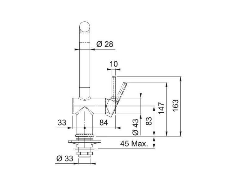 Franke Active L Køkkenarmatur mat sort med drejelig tud 115.0653.371