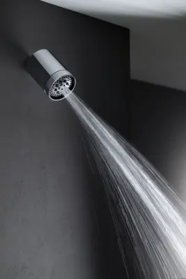 SB Round 316 Beam Multi-jet shower head 10cm stainless steel PVD brushed gun metal 1208956680