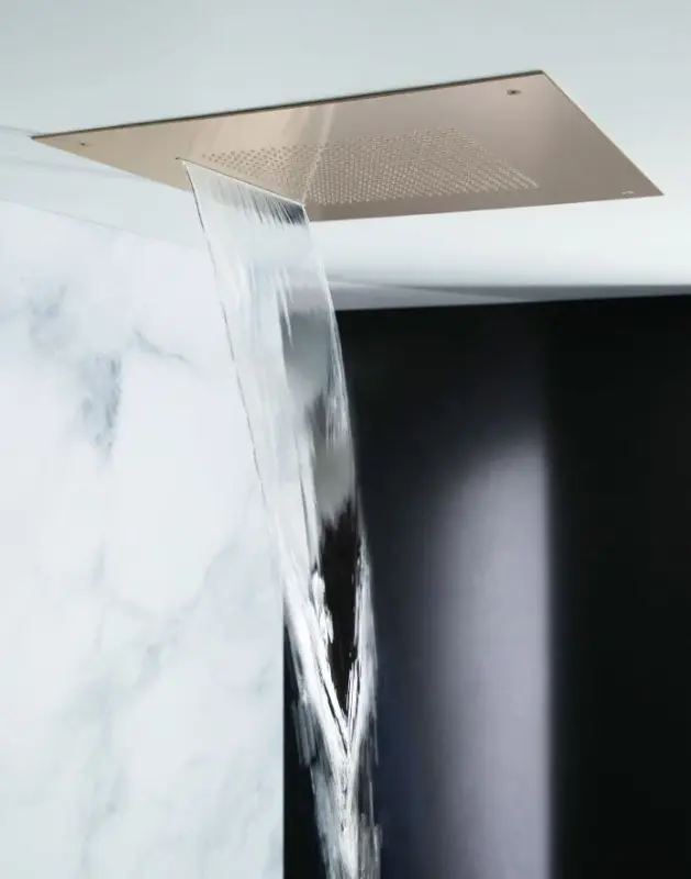 SB Square 316 Indbygning Regnbruser Velvet Temptation og vandfald børstet PVD kobber 1208956751