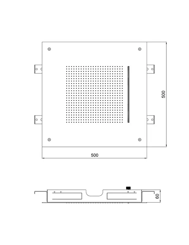 SB Square 316 Indbygning Regnbruser Velvet Temptation og vandfald børstet PVD kobber 1208956751