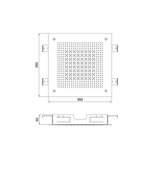 SB Square 316 Indbygget Regnbruser Velvet Temptation Dual flow mat hvid 1208956765