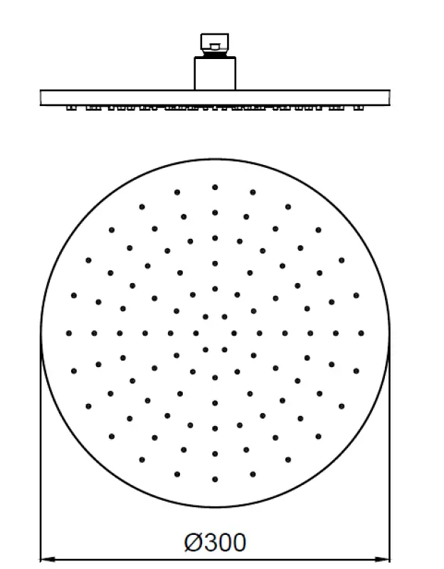 SB Round Indbygningsbrusesæt komplet børstet rustfrit stål 1208956785