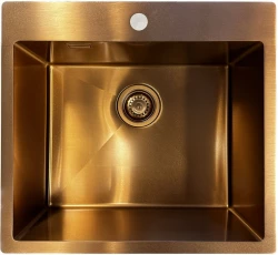 Ausmann Turt kobber vask PVD Copper 55x51 mm med hanehul underbygning fladtbygning og overbygning 1208956939