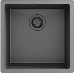 Ausmann Turt gun metal vask PVD NANO 40x40 underbygning, planmontering og ovenpå montering 1208956946