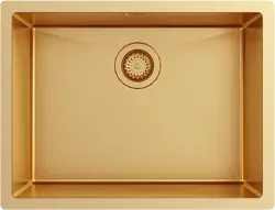Ausmann Turt gylden vask i guld PVD 54x40 undermontering, planmontering og topmontering 1208956949
