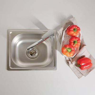 Ausmann Basic lille rustfrit stål overflade monteret vask 33x38 cm inklusiv sifon 1208956972