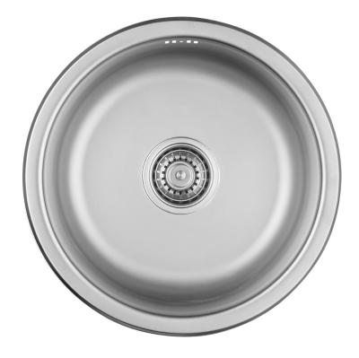 Ausmann Basic rund vask i rustfrit stål til montering på bordplade 43 cm inklusive sifon 1208956999
