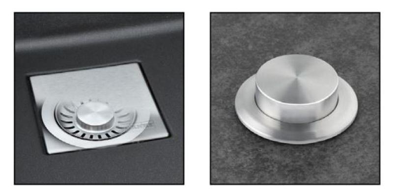 Franke Kubus KNG 110.62 mat sort vask 72x42 granit underbygning med armaturbord 125.0627.321