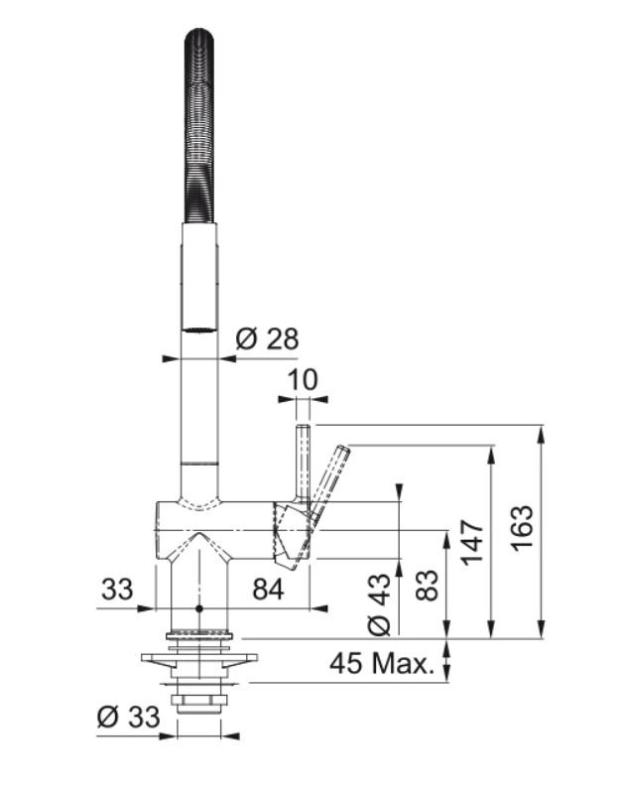 Franke Active Semi Pro sort køkkenarmatur med kolonne og fjeder og sprayfunktion 115.0653.409
