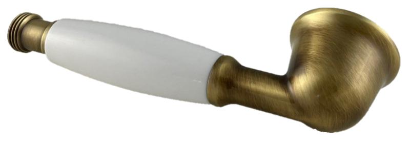 PB klassisk bronz håndbruser med hvidt håndtag 1208957104