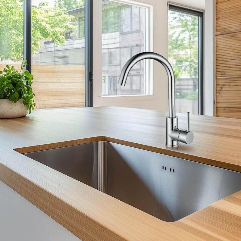 Ausmann Oder stor rustfrit stål vask 74x40 cm planmontering undermontering og overmontering ekstra dyb 22 cm 1208957114