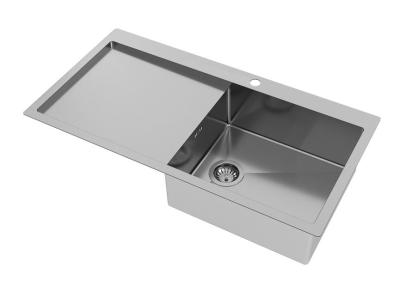 Ausmann Oder Blue grote roestvrijstalen spoelbak 100x51cm vlakbouw en opbouw met afdruipgedeelte 1208957123
