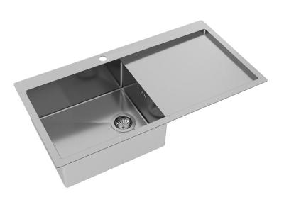 Ausmann Oder Blue grote roestvrijstalen spoelbak 100x51cm vlakbouw en opbouw met afdruipgedeelte 1208957124