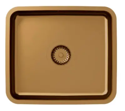 Aquadesign Oxford kobber PVD rustfrit stål køkkenvask 40x35cm undermonteret 1208957202