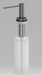 Quadri Swindon Luxe Indbygget Sæbedispenser gun metal ovenpåfyldning 1208957212