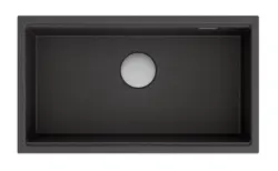 Quadri Newport stor og dyb vask i granit til både topmontering og undermontering, antracit vask 760x435 mm 1208957219