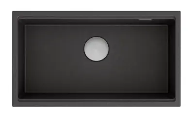 Quadri Newport stor og dyb vask i granit til både topmontering og undermontering, antracit vask 760x435 mm 1208957219