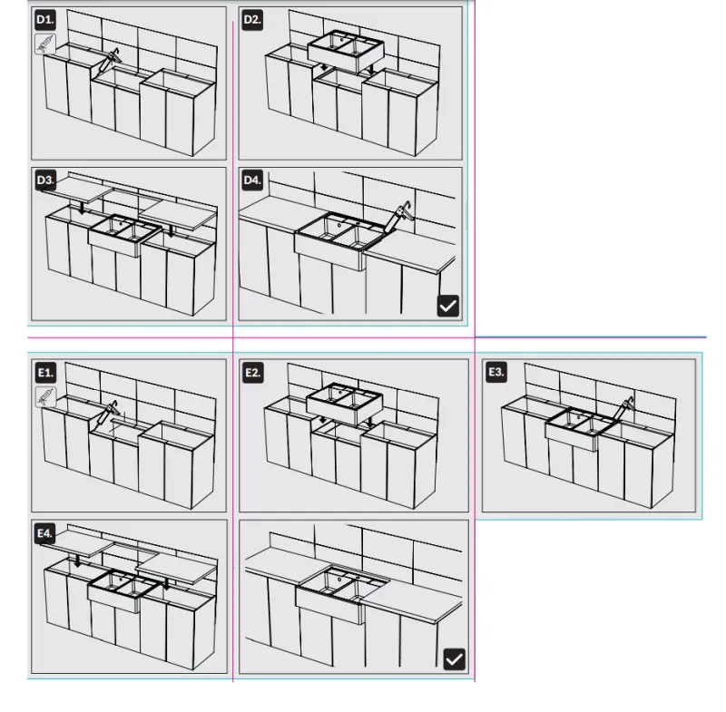 GraniteMy Farmhouse dobbelt landlig køkkenvask i granit 80x63 cm hvid til indbygning og underbygning 1208957290