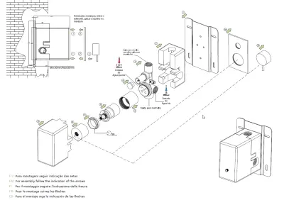 Waterevolution Flow indbygget brusesæt, mat hvid, med termostat, regnbruser og håndbruser 1208957344
