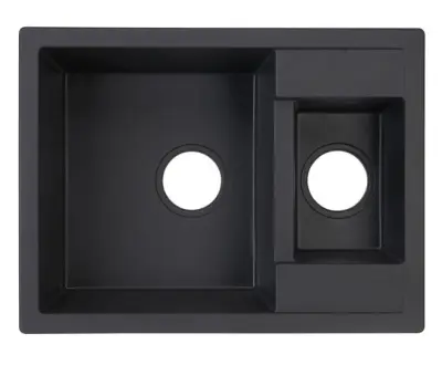 GraniteMy Smart ekstra lav 1,5 granit overflade sort vask 58x44cm 1208957355