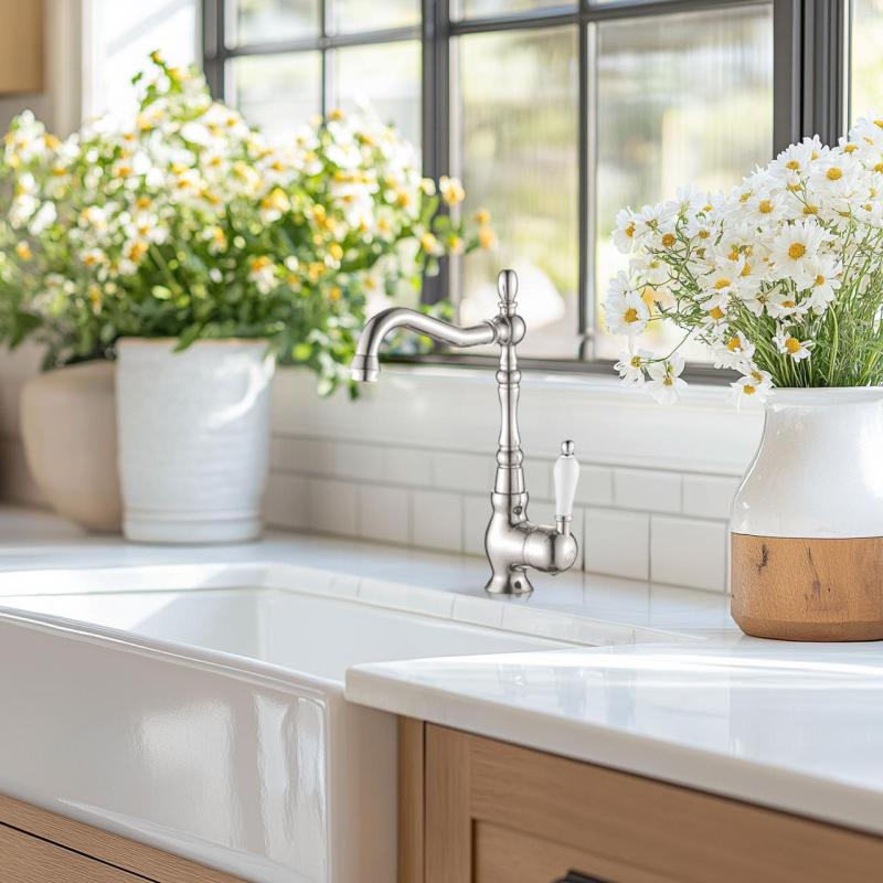 AquaTrimo Vivaldi klassisk køkkenarmatur krom med drejelig tud 21VV7371CM