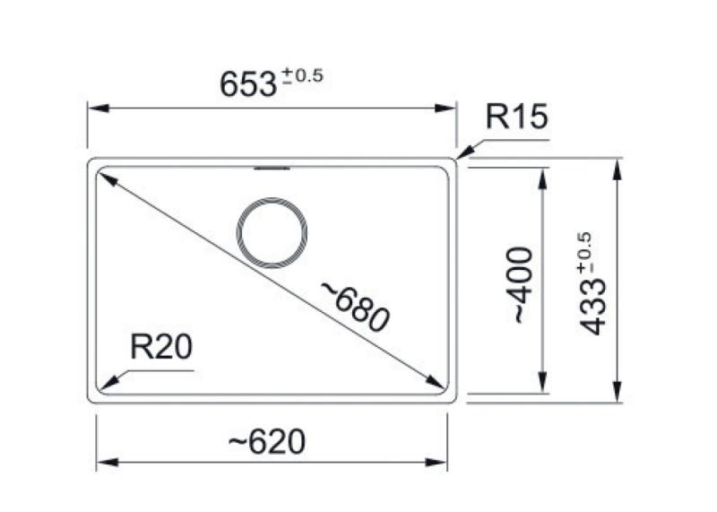 Franke Maris MRG 210 / 110-62 Fragranite sort udgave mat sort indbygget vask